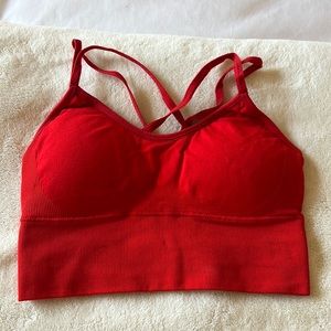 NVGTN Red Long Line Sports Bra
